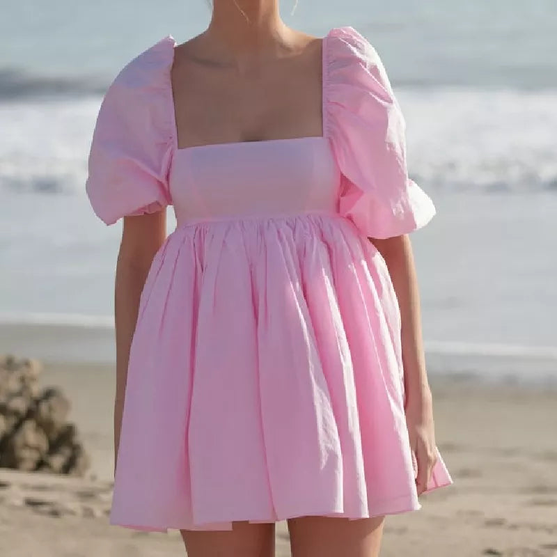 Kawaii Princess Puff Sleeve Mini Dress A / XL