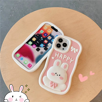 Kawaii Happy Bunny iPhone Case