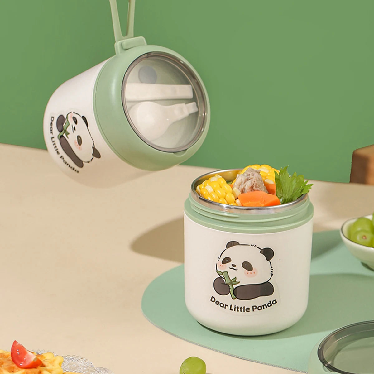 Round Panda Bento Box