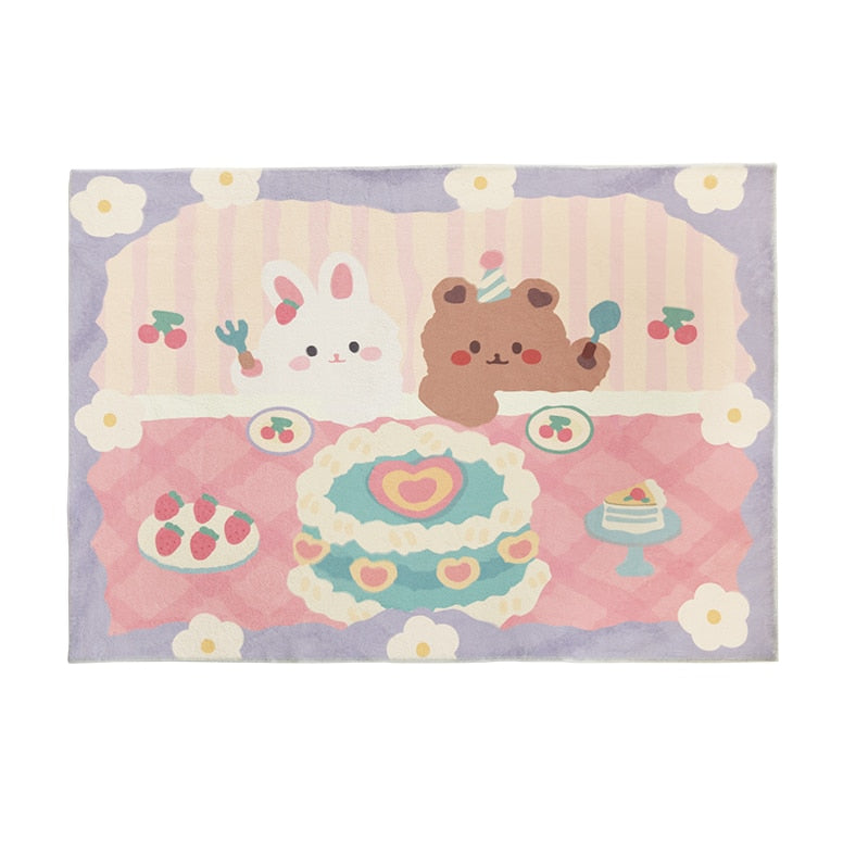 Kawaii Pastel Bedroom Rugs