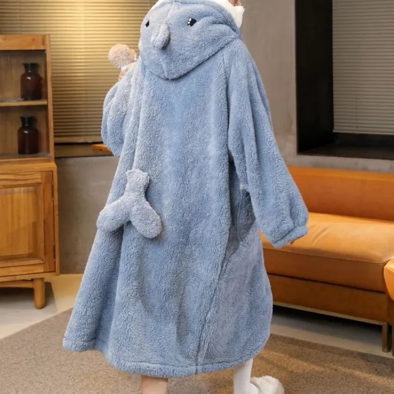 knee length dresses for ladies Button Down Shark Robe – Kore Kawaii