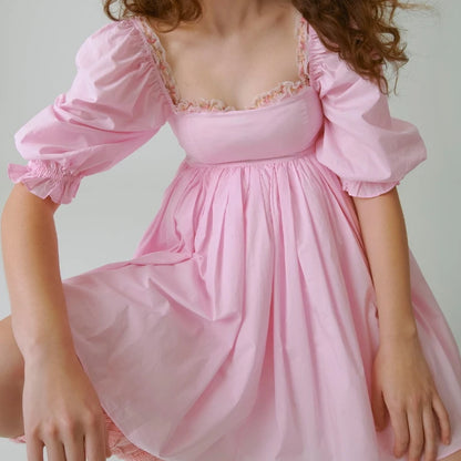Kawaii Princess Puff Sleeve Mini Dress