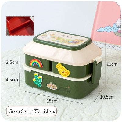 Kawaii Green Portable Lunch Box