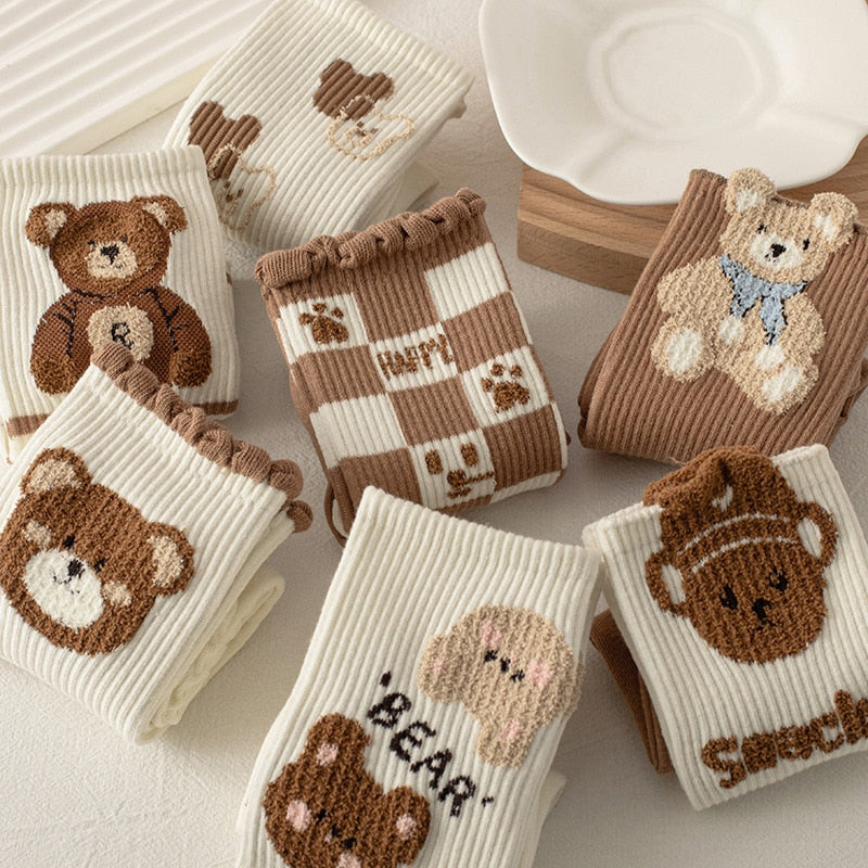 Kawaii Harajuku Teddy Bear Socks