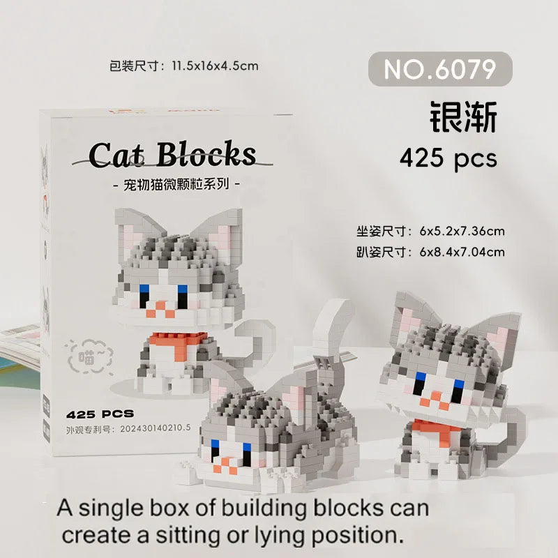 Cute Cat Building Block Toy