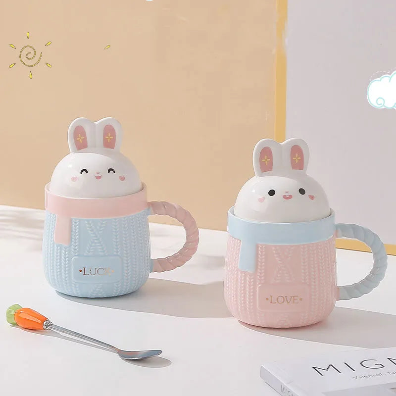 Pastel Bunny Ceramic Mugs