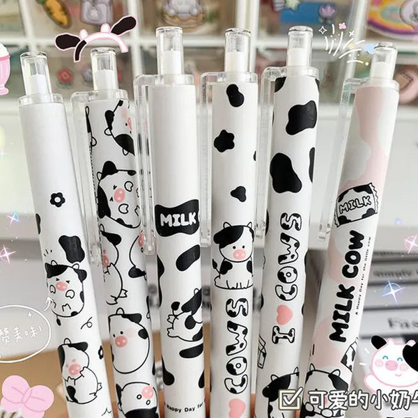 6 Pcs Creative Animal Expression Pen Gel Pens Kawaii Pen Cute Korean  Stationery Gifts