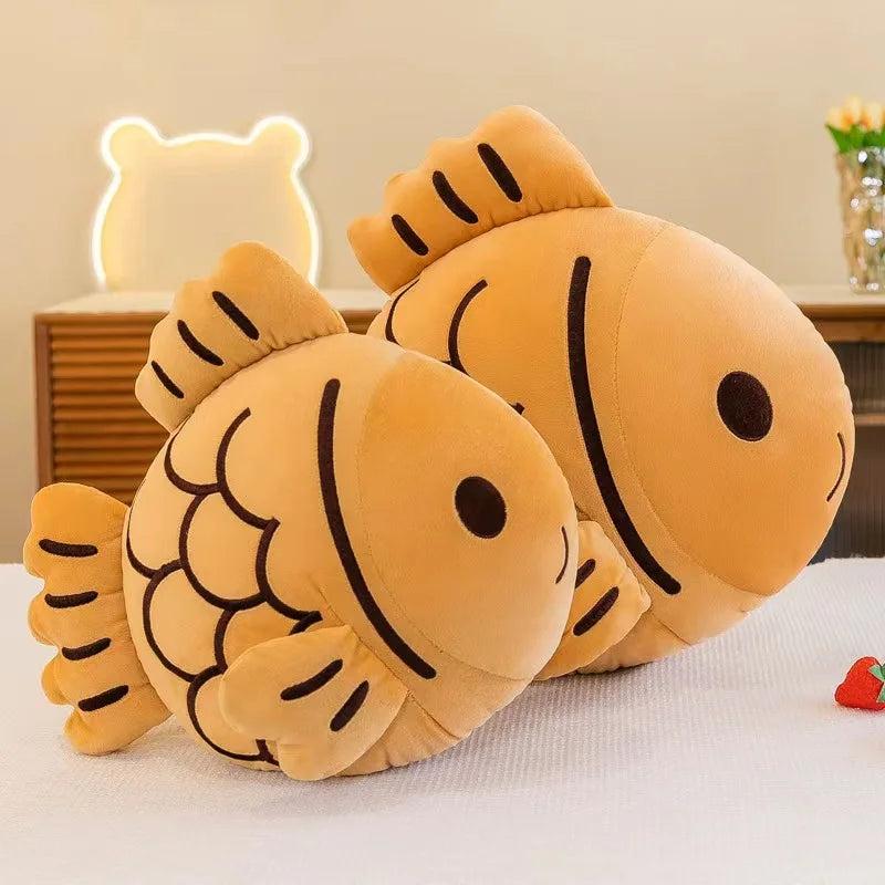 Kawaii Taiyaki Dessert Plushies displayed on a table 