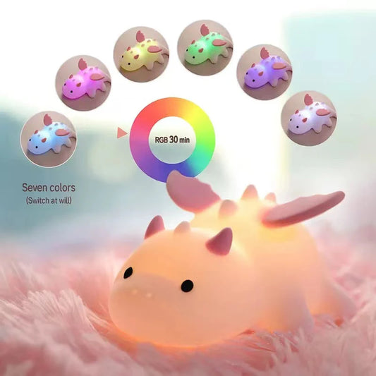 Baby Dragon Night Light Color Options