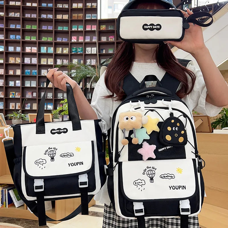 Happy days 3 piece set, being displayed by person holding balck version