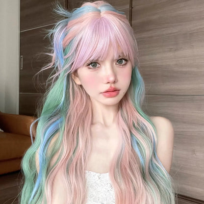 Iridescent Rainbow Synthetic Wig