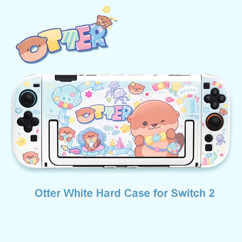 White case with otter design for Switch 2 on a white background