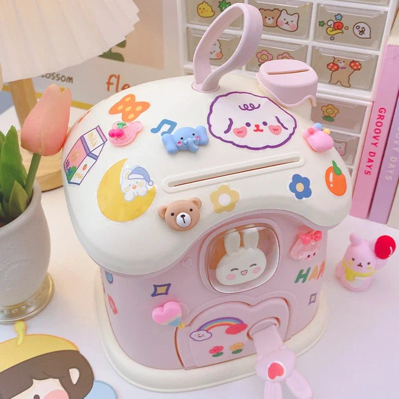 Kawaii Bunny House Coin Bank