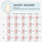 Size guide for press on nails.