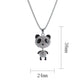 Movable Panda Rhinestone Pendant Necklace