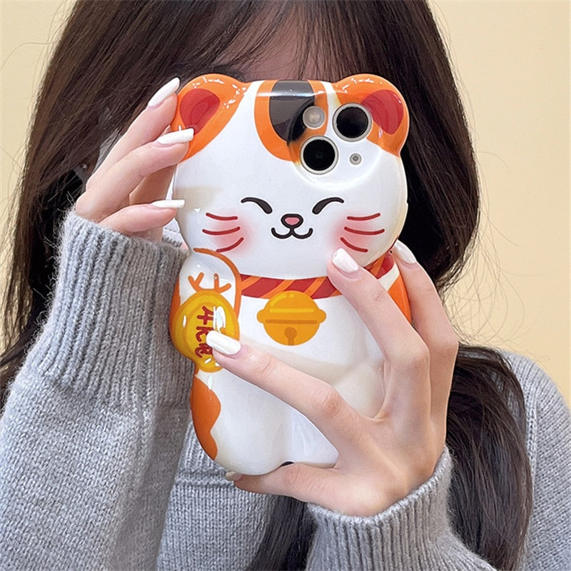 Kawaii Lucky Cat iPhone Cover