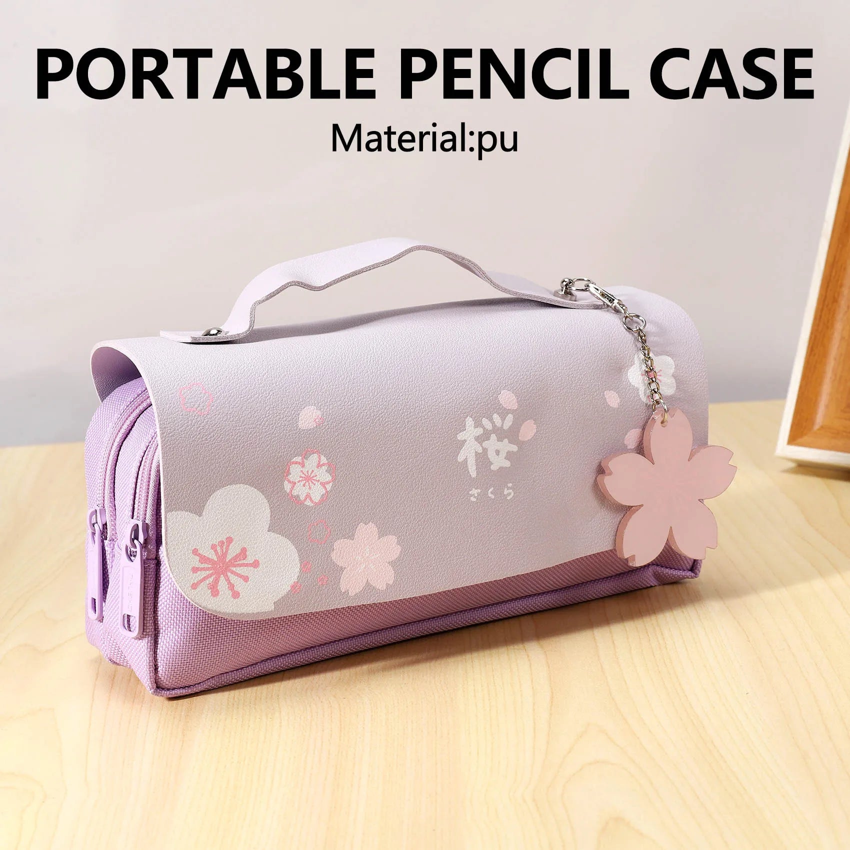 Kawaii Cherry Blossom Pencil Case