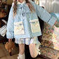 Kawaii Sweet Lolita Winter Coat in Blue