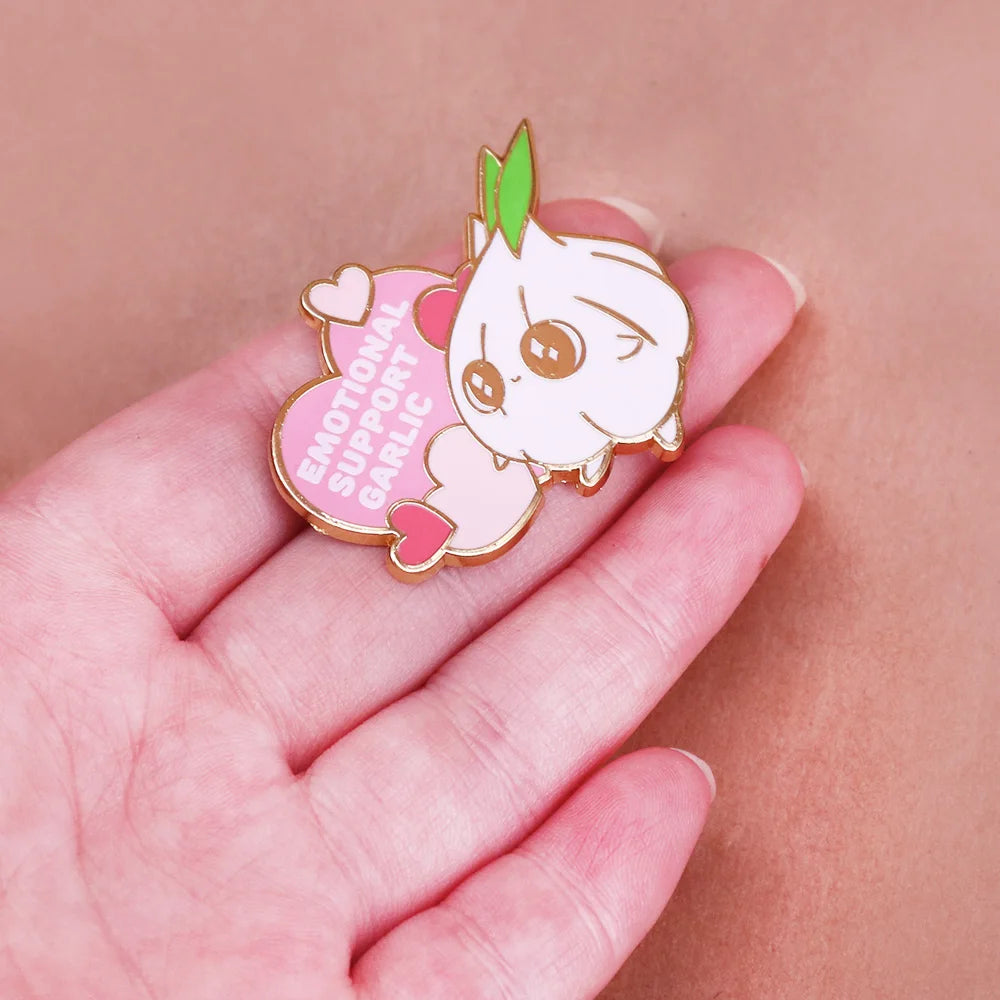 Kawaii Garlic Enamel Pin