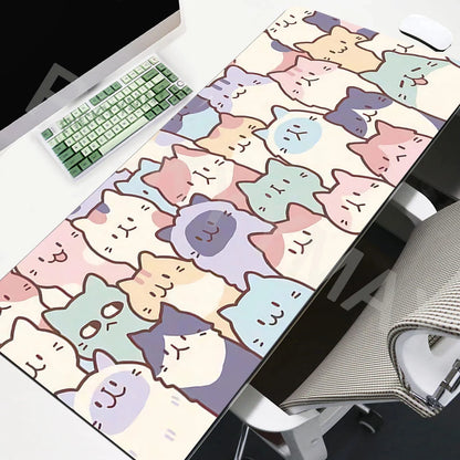 Kawaii Crowded Cats Desk Pad