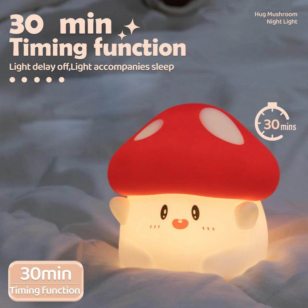 Kawaii Mushroom Night Light