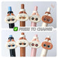 Set of cute sassy cat pens with cat-shaped ends on a light gray background