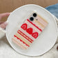 Kawaii Strawberries & Cream Cake Samsung Phone Case, this image is showing the strawberry red option for this phone.