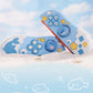 Nintendo switch covers with kawaii sharks on a beach background
