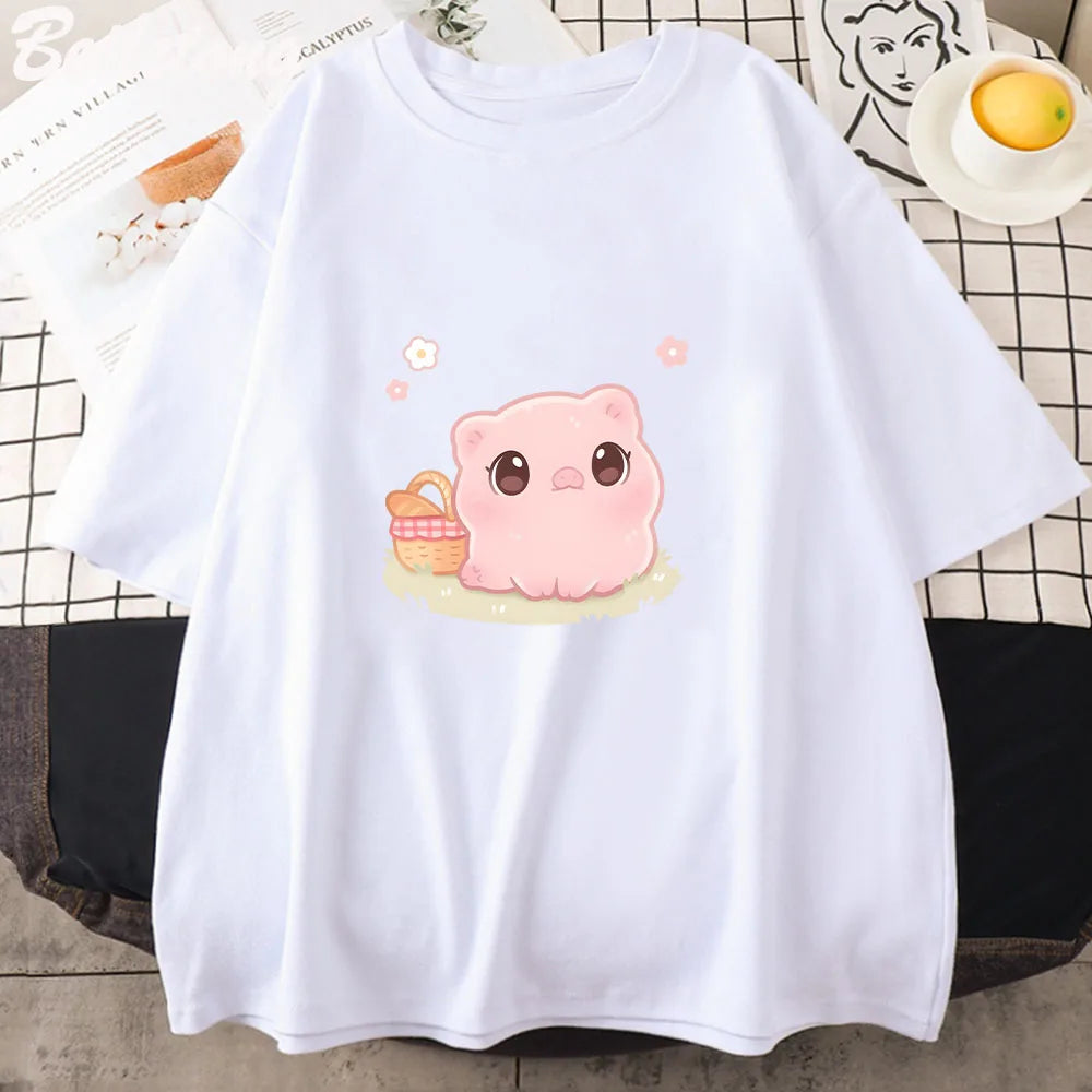 Kawaii Piggy Picnic T-Shirt