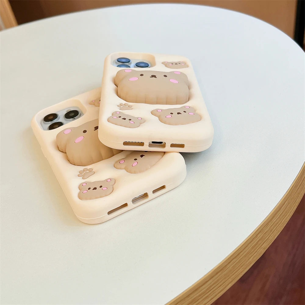 Kawaii Cute Bear iPhone Case