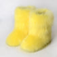 Kawaii Funky Furry Boots in Yellow