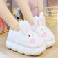 Kawaii White Plush Bunny Platform Slides