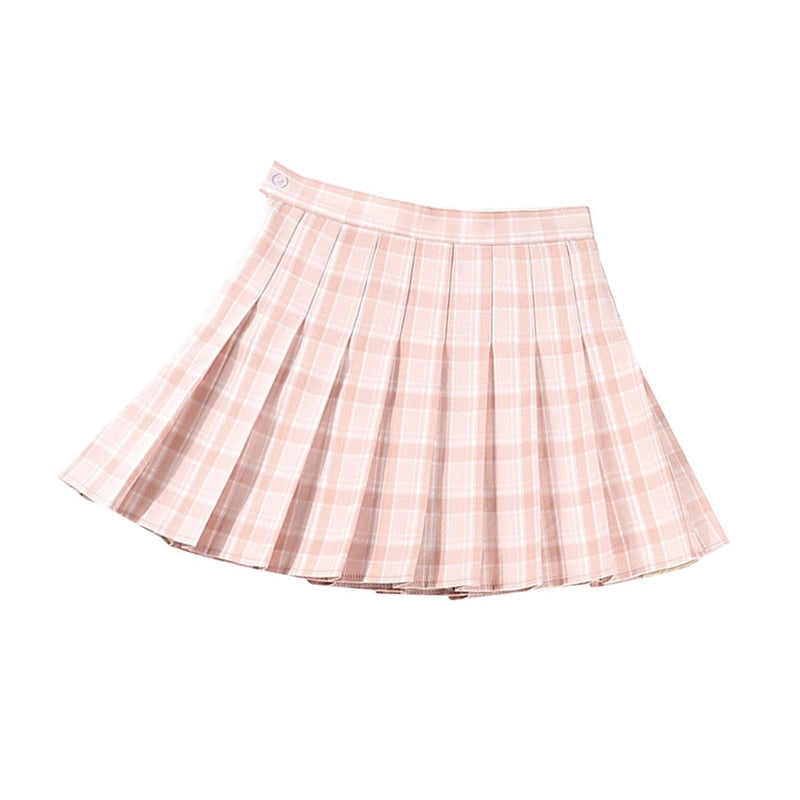Kawaii Pink Pleated Mini Skirt