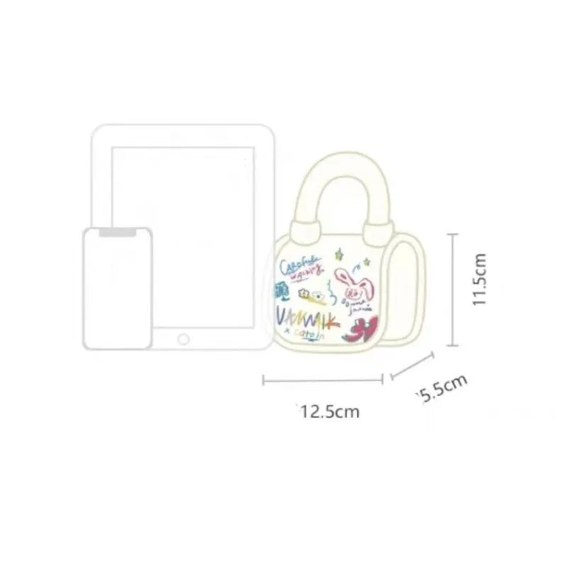 Cute Graffiti Tote Bag Size Dimesnions