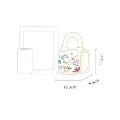 Cute Graffiti Tote Bag Size Dimesnions