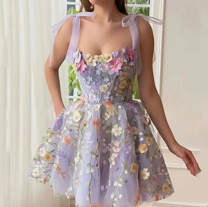 Lilac Spring Flower Fairy Dress