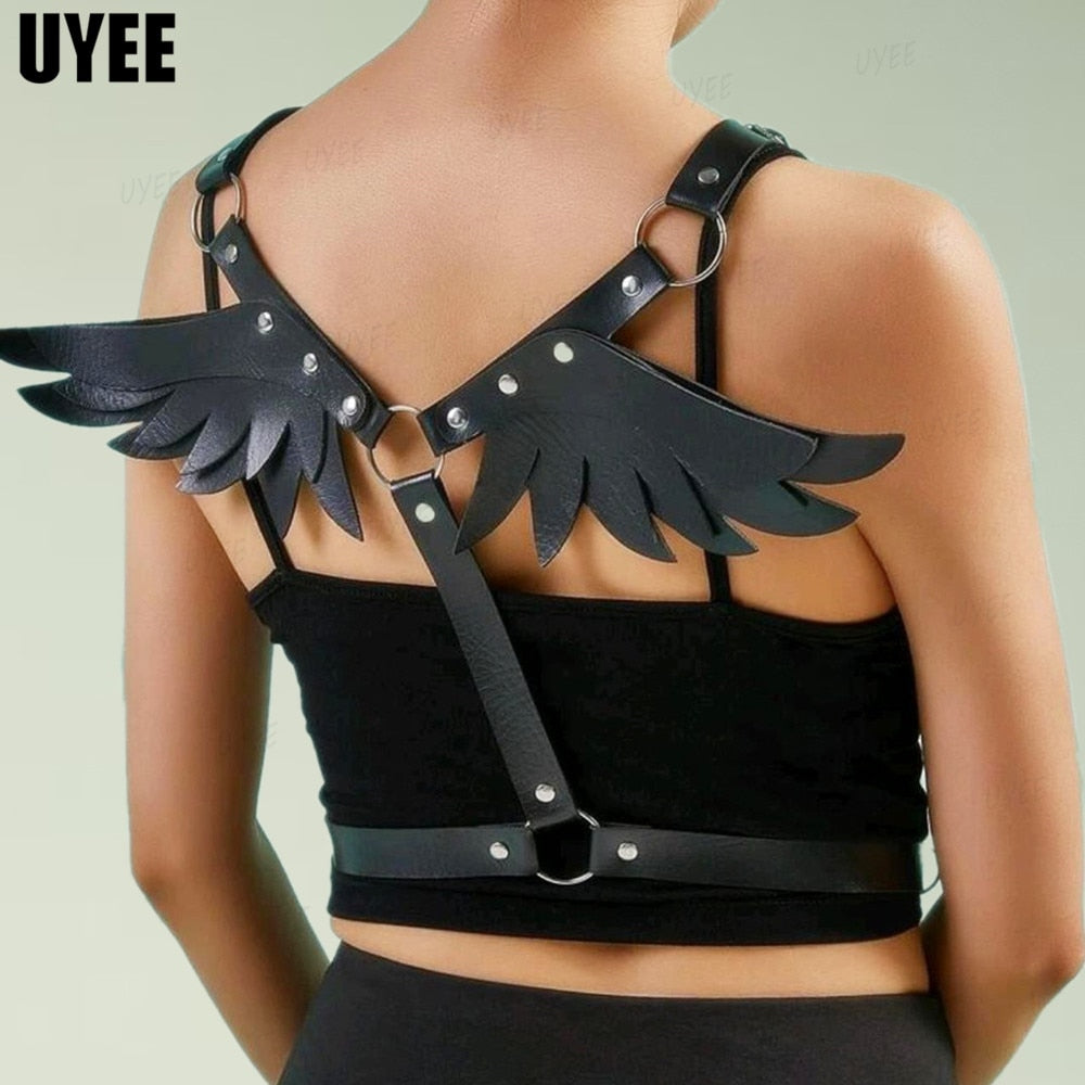 Kawaii Angel Wings Leather Harness