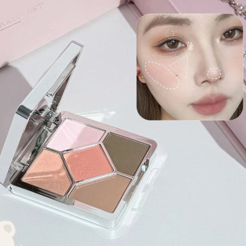 Woman showing Kawaii eyeshadow makeup 