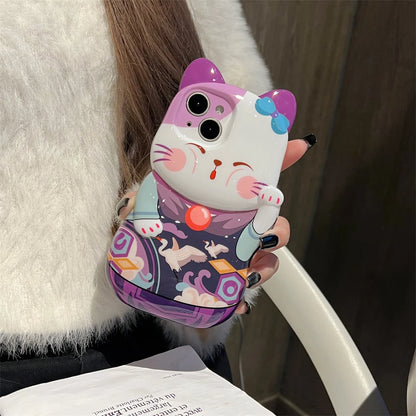 Kawaii Kimono Cat iPhone Case