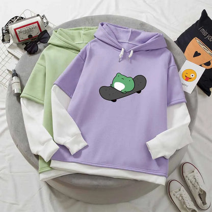 Skateboard Frog Hoodie