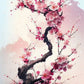 Artistic depiction of cherry blossoms with a soft background