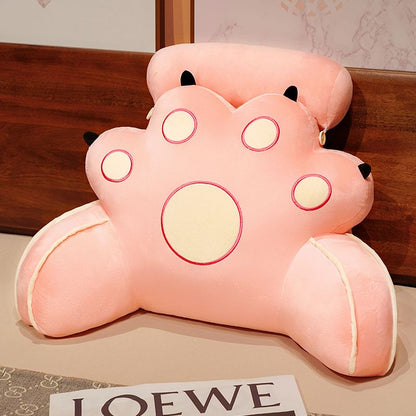 Kawaii Soft Cat Paw Reading Pillow in Pink