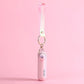 Pink mini fan with rabbit design on a pink background