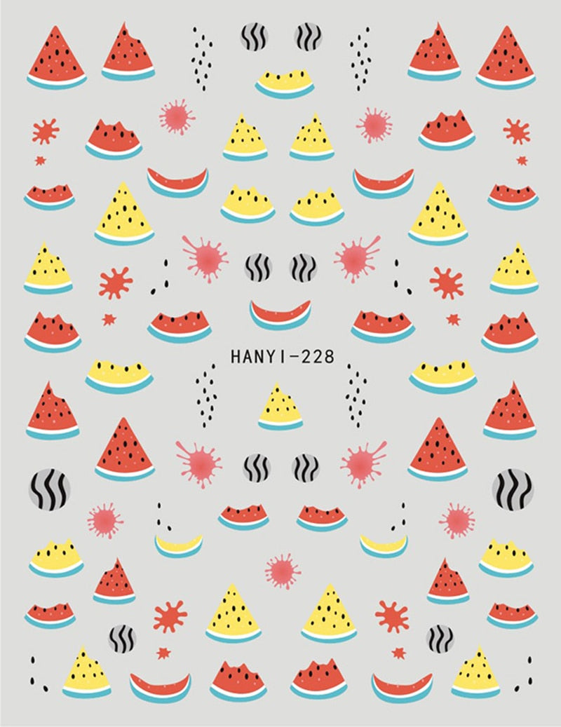 Kawaii Nail Art Fruit Decals