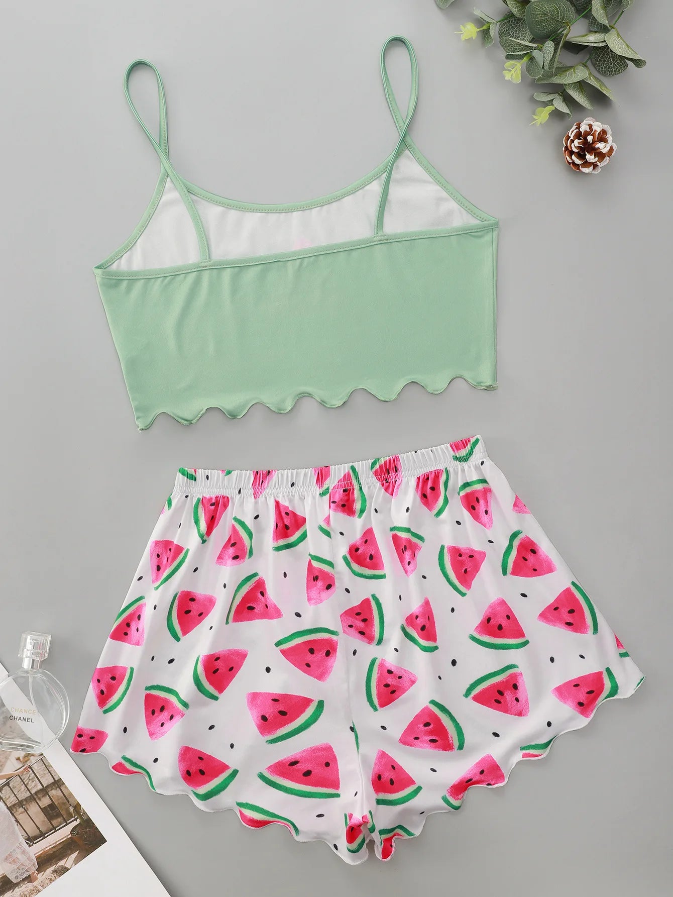 Watermelon Crop Top Pajamas