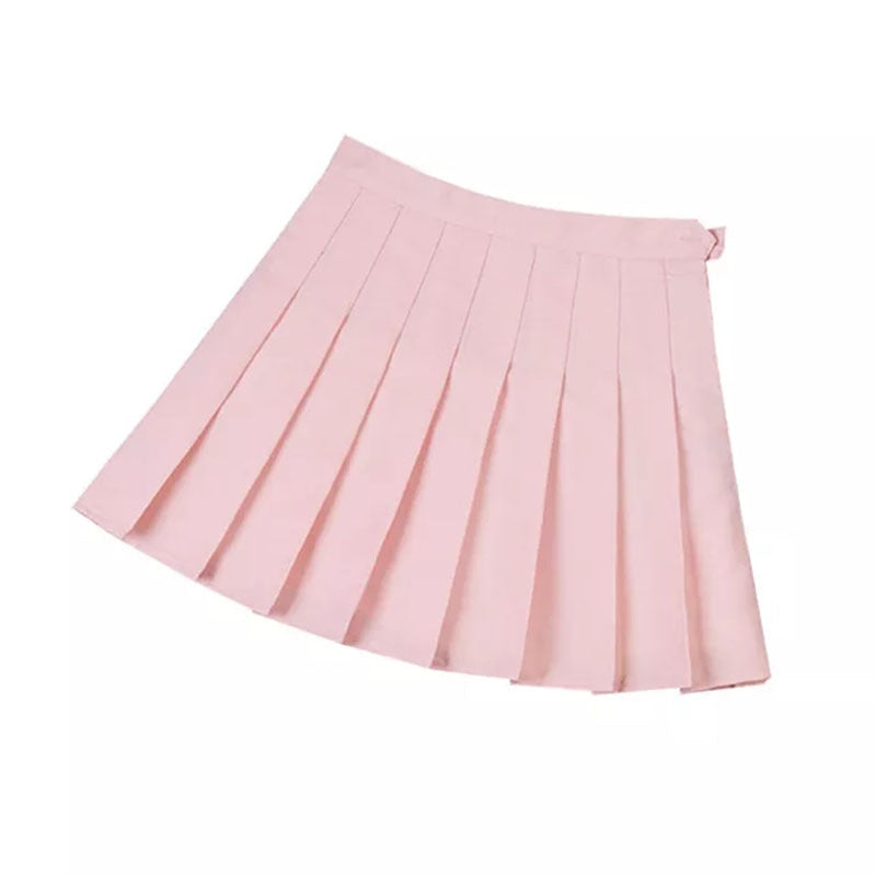 Kawaii Pink Pleated Mini Skirt