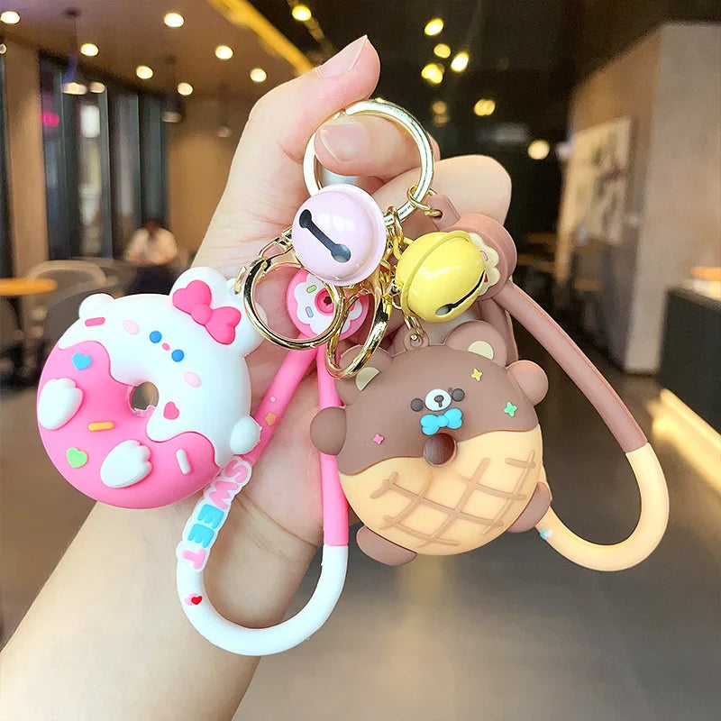 Animal Donut Friend Keychains