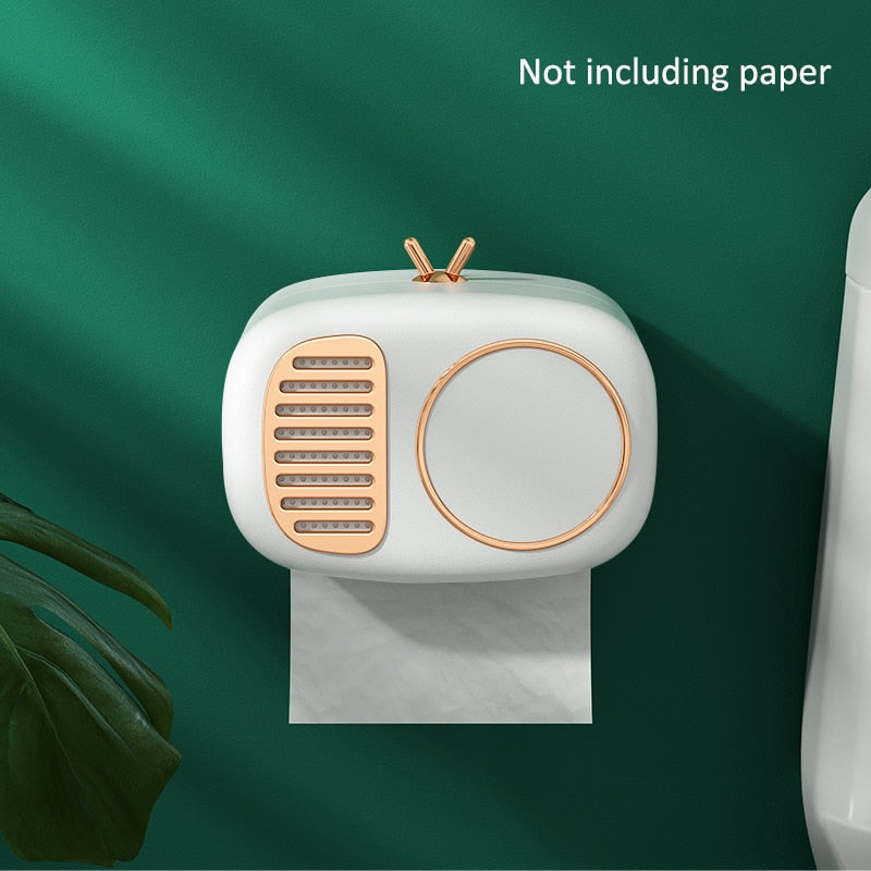 Kawaii Toilette Paper Dispenser Box in White