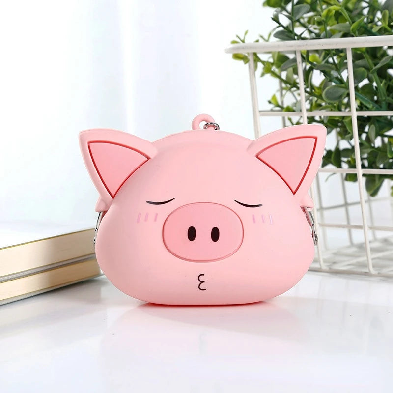 Pink Pig Silicone Coin Purse