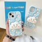 Rear view of the Kawaii iPhone case held by a woman 